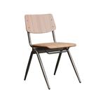 Stoel | Hout/Metaal | Lichtbruin Walnoot | Zwart Frame |, Verzenden, Nieuw in verpakking