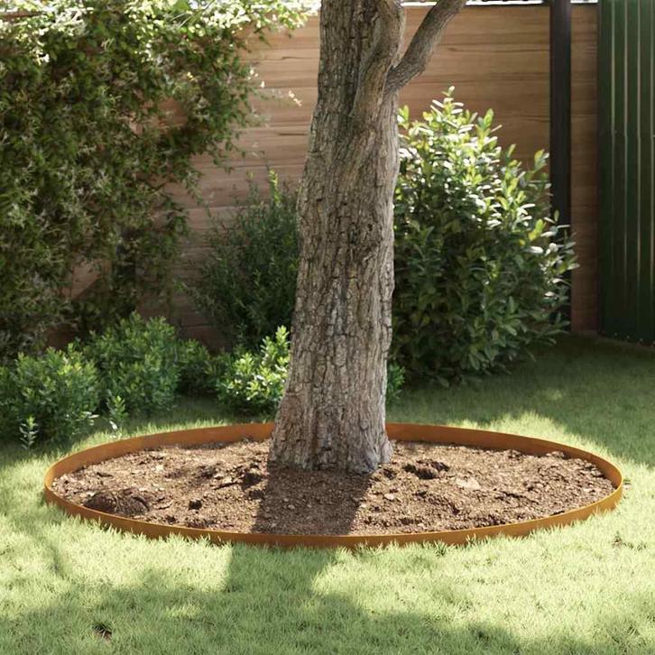 vidaXL 4 pcs Roestig 450 x 20 cm Cortenstaal, Tuin en Terras, Bielzen en Borduren, Nieuw, Verzenden