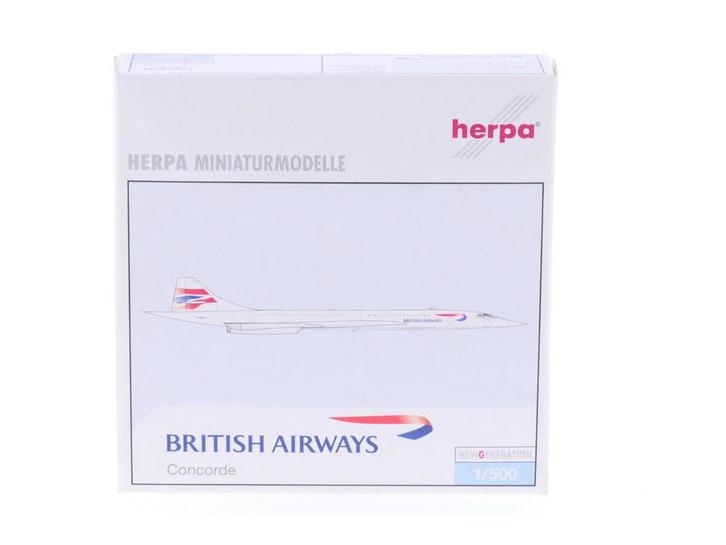 Schaal 1:500 Herpa 507035 British Airways Concorde Reg. G..., Hobby en Vrije tijd, Modelbouw | Vliegtuigen en Helikopters, Gebruikt
