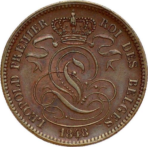 België. Leopold I. 10 Centimes 1848 - without period after, Postzegels en Munten, Munten | Nederland