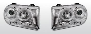 Koplampen Angel Eyes | Chrysler 300 C 2005-2010 | chroom, Verzenden