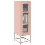 vidaXL Hoge kast 36x39x123 cm koudgewalst staal roze, Huis en Inrichting, Verzenden, Nieuw
