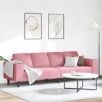 vidaXL Bankstel Roze Fluweel, Huis en Inrichting, Verzenden, Nieuw