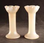 Paar opaline geblazen vaasjes - Vaas (2) - Glas