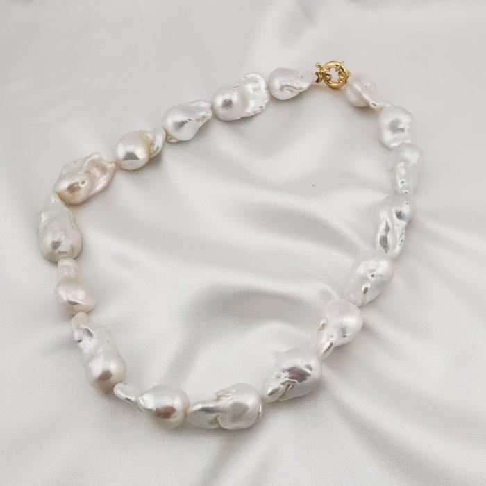 Perle - Argent - Collier - artisanat italien, Antiquités & Art, Curiosités & Brocante