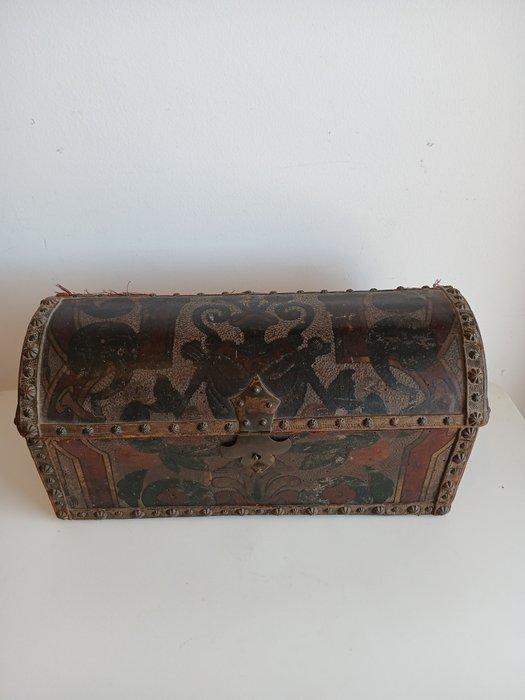 Kist (11) - Hout, Leder, Glas - 1800, Antiquités & Art, Antiquités | Autres Antiquités