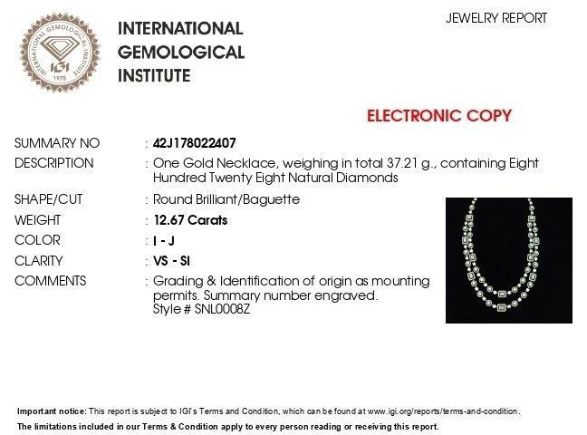 Statement ketting - 18 karaat Roségoud - 12.67ct. tw., Handtassen en Accessoires, Antieke sieraden