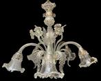 Kroonluchter - Murano-glas met spatels van zecchino goud H, Antiek en Kunst
