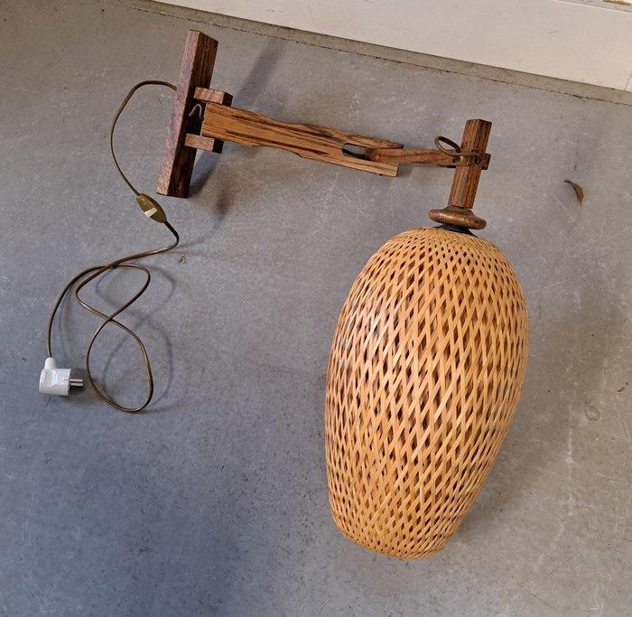 Wandlamp - hout en bamboe, Antiquités & Art, Art | Objets design