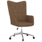 vidaXL Relaxstoel stof taupe