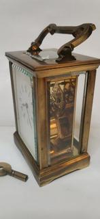 Pendulette de voyage - Laiton-verre - acier - 1910-1920, Antiek en Kunst, Antiek | Klokken