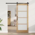vidaXL Interne Deur met Glas ORKDAL86x211x4 cm Massief Den, Doe-het-zelf en Bouw, Deuren en Vliegenramen, Verzenden, Nieuw