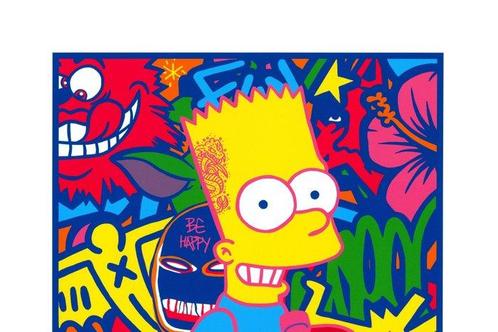 Speedy Graphito (1961) - Bart Simpson et son Skateboard, Antiek en Kunst, Kunst | Schilderijen | Modern