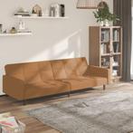 vidaXL Canapé-lit à 2 places Taupe Microfibre