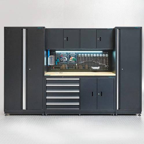 Datona Werkbank 160 cm met bovenkast, smalle zijkast en, Doe-het-zelf en Bouw, Werkbanken, Ophalen of Verzenden