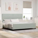 vidaXL Bed Frame Lichtgrijs 200x200 cm Velours, Verzenden, Nieuw