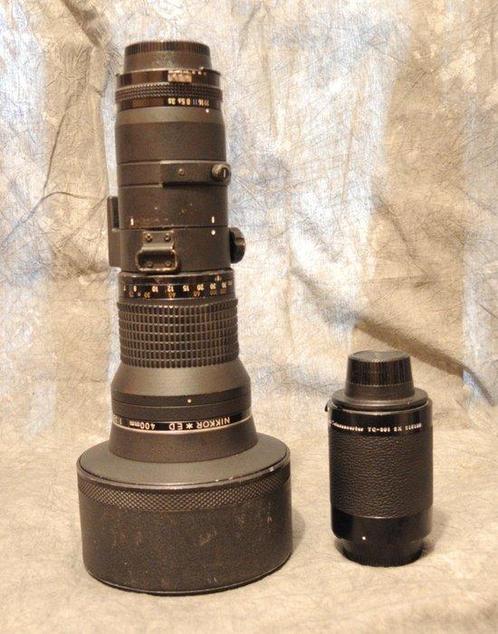 Nikon Nikkor-ED 400mm/3,5 + TC-301 (**LEZEN**) Objectif, Audio, Tv en Foto, Fotocamera's Analoog