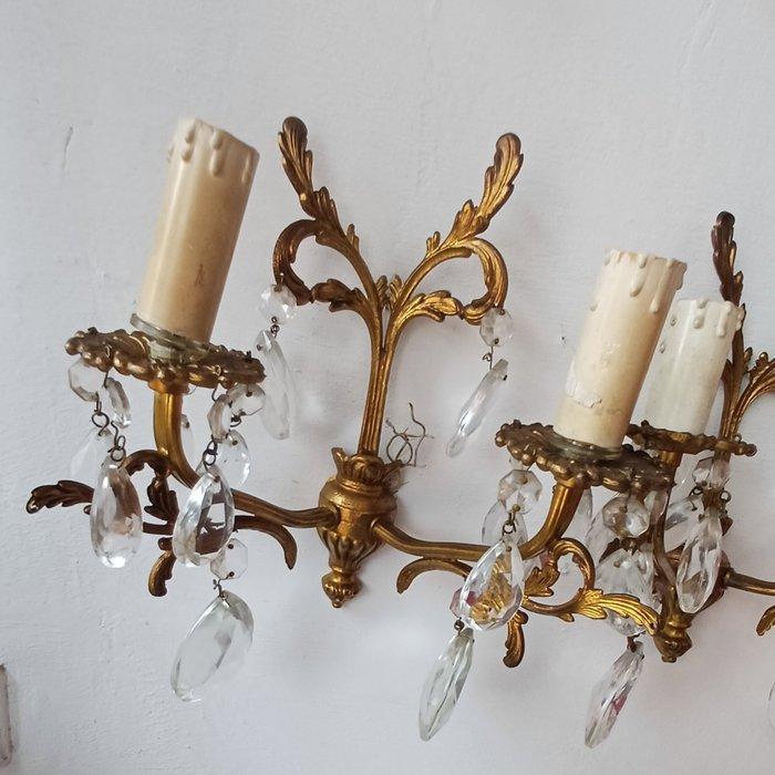 Artigianale - Wandkandelaar (2) - Verguld brons - Stijl, Antiquités & Art, Curiosités & Brocante