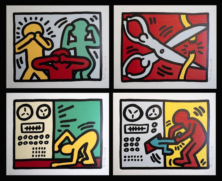 Zeer exclusief aanbod – Keith Haring, POP SHOP III, 1989, Antiek en Kunst, Kunst | Litho's en Zeefdrukken