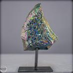 Zeer zeldzaam Regenboog Aura Amethist - Kwarts aan stand-