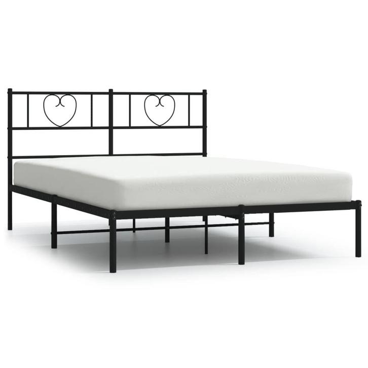 Bed Zwart 160x200 | OP = OP Retour Deal, Huis en Inrichting, Slaapkamer | Bedden, Overige maten, Overige maten, Zwart, Nieuw, Metaal