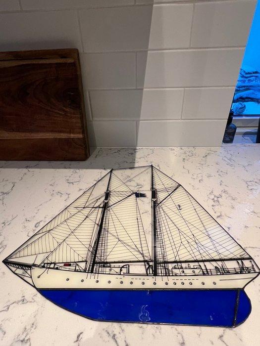 Scandinavisch design Glas-in-loodraam - 1980-1990 - Jonas, Antiek en Kunst, Antiek | Meubels | Stoelen en Sofa's