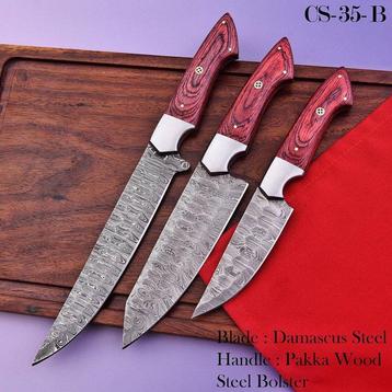 Couteau de cuisine - Chefs knife - Bois de Pakka, acier