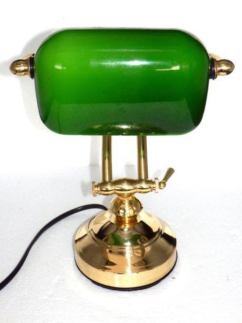 Lampe de bureau - Laiton, Verre - Beau notaire ou lampadaire, Antiek en Kunst, Kunst | Designobjecten