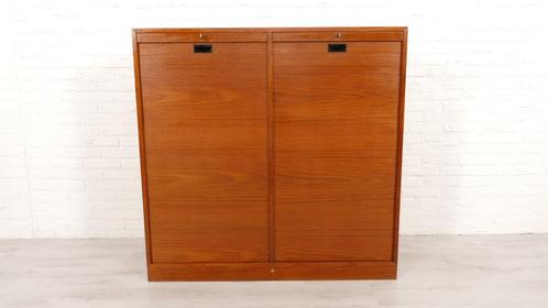 Vintage archiefkast | Kantoorkast | Schuifdeuren | Planken, Huis en Inrichting, Kasten | Wandmeubels, Ophalen of Verzenden
