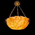 Atelier PETITOT - Lustre - Bronze, Albâtre - Suspension,, Antiek en Kunst