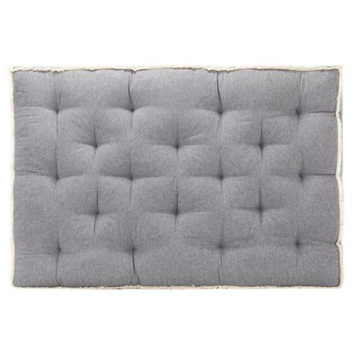 vidaXL Bankkussen pallet 120x80x10 cm antracietkleurig, Huis en Inrichting, Woonaccessoires | Kussens, Nieuw, Verzenden