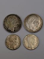 France. Lot of 4 silver coins (10 Francs & 20 Francs Turin)