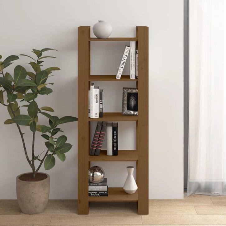 vidaXL Boekenkast/kamerscherm 60x35x160 cm massief hout, Huis en Inrichting, Kasten | Boekenkasten, Nieuw, Verzenden