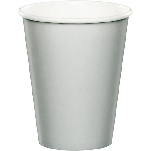 Zilveren Bekers 256ml 8st, Hobby en Vrije tijd, Feestartikelen, Nieuw, Verzenden