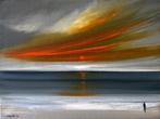 Michel Suret-Canale - Seascape small with sundown (En, Antiek en Kunst, Kunst | Schilderijen | Modern