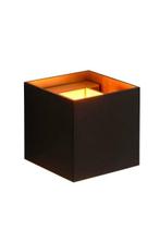 Lucide XIO - Wandlamp zwart goud blok LED dimbaar, Nieuw, Trendy verlichting, Metaal, Verzenden