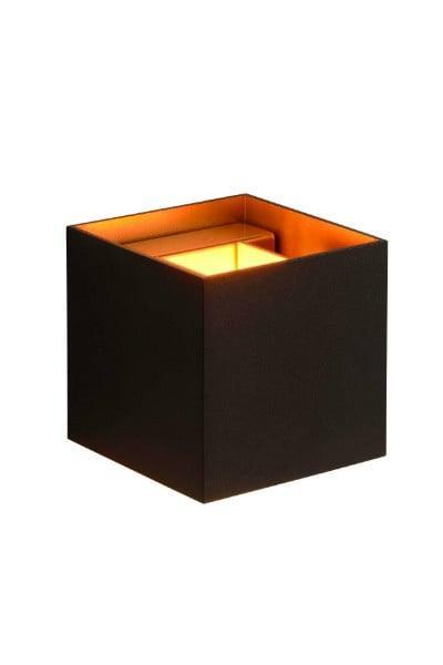 Lucide XIO - Wandlamp zwart goud blok LED dimbaar, Maison & Meubles, Lampes | Appliques, Envoi
