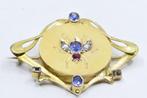 Broche - 18 karaat Geel goud - 1.41ct. tw. Gemengde, Handtassen en Accessoires