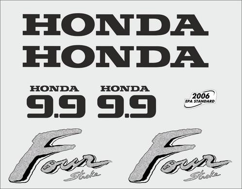 -15% |Stickers 9.9 pk Honda, Watersport en Boten, Buiten- en Binnenboordmotoren, Verzenden