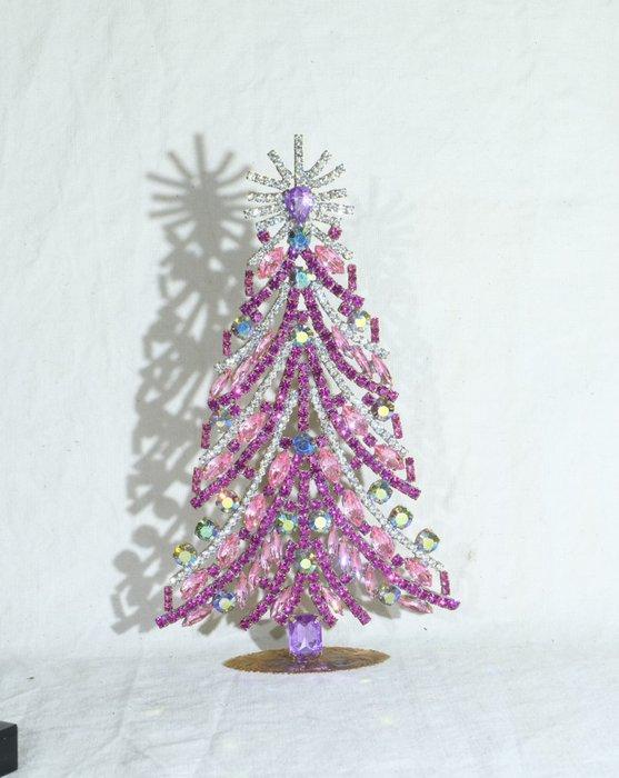 Kerstbeeldje - Verguld messing - Cristalli Swarovki, Antiek en Kunst, Curiosa en Brocante