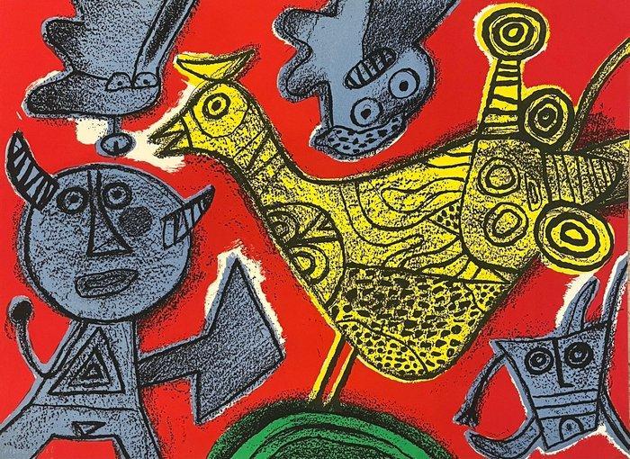 Corneille (1922-2010) - Le diable et loiseau, Antiek en Kunst, Antiek | Overige Antiek