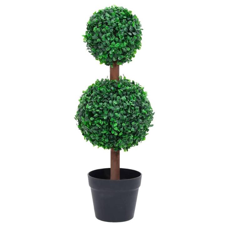vidaXL Kunstplant met pot buxus bolvorming 60 cm groen, Huis en Inrichting, Woonaccessoires | Kunstplanten en Kunstbloemen, Nieuw