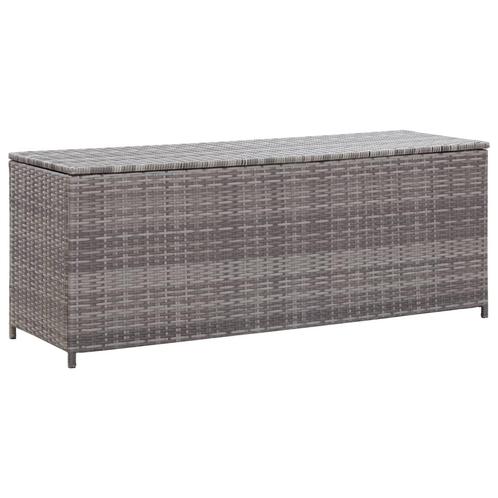 vidaXL Tuinbox 120x50x60 cm poly rattan grijs, Tuin en Terras, Bergingen en Tuinkasten, Nieuw, Verzenden