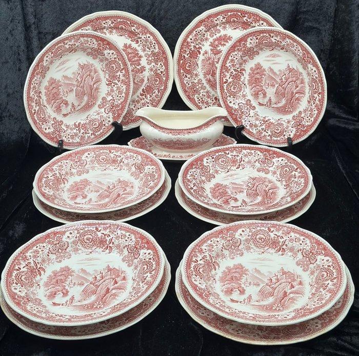 Villeroy & Boch Burgenland Speiseset Porzellan rot mit, Antiek en Kunst, Antiek | Meubels | Tafels