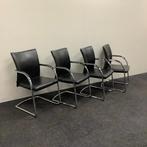 complete set 4 stuks Aspa/Klöber vergaderstoelen, zwart, Huis en Inrichting, Stoelen, Gebruikt, Zwart