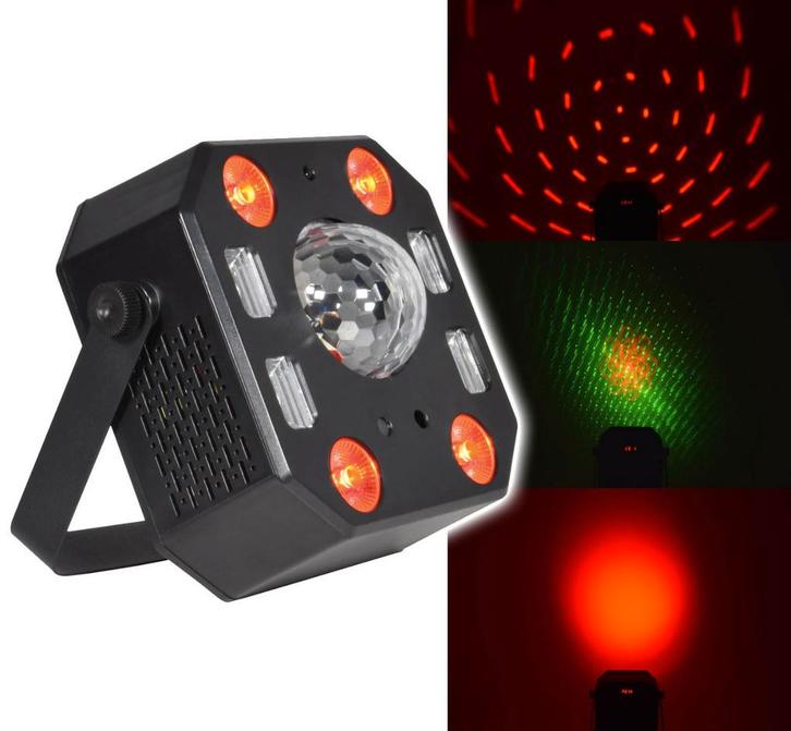 QTX Pentaflash 5-in-1 LED & Laser Licht Effect, Muziek en Instrumenten, Licht en Laser