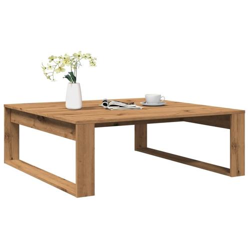 vidaXL Salontafel 100x100x35 cm bewerkt hout artisanaal, Huis en Inrichting, Tafels | Salontafels, Nieuw, Verzenden