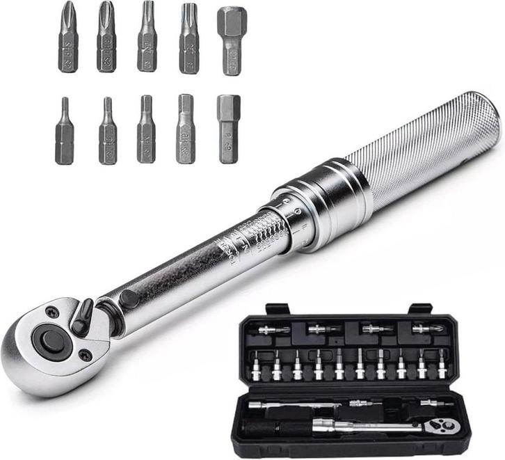 2dekans | Jespro Momentsleutel Set 11-delig – 1/4 – 2-24 Nm, Doe-het-zelf en Bouw, Gereedschapskisten, Ophalen of Verzenden