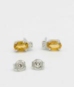 Zonder minimumprijs - Cocktail oorbellen - 18 karaat Witgoud