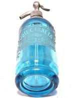 Fles - blauwe collectie sifon merk door het zuur en loden